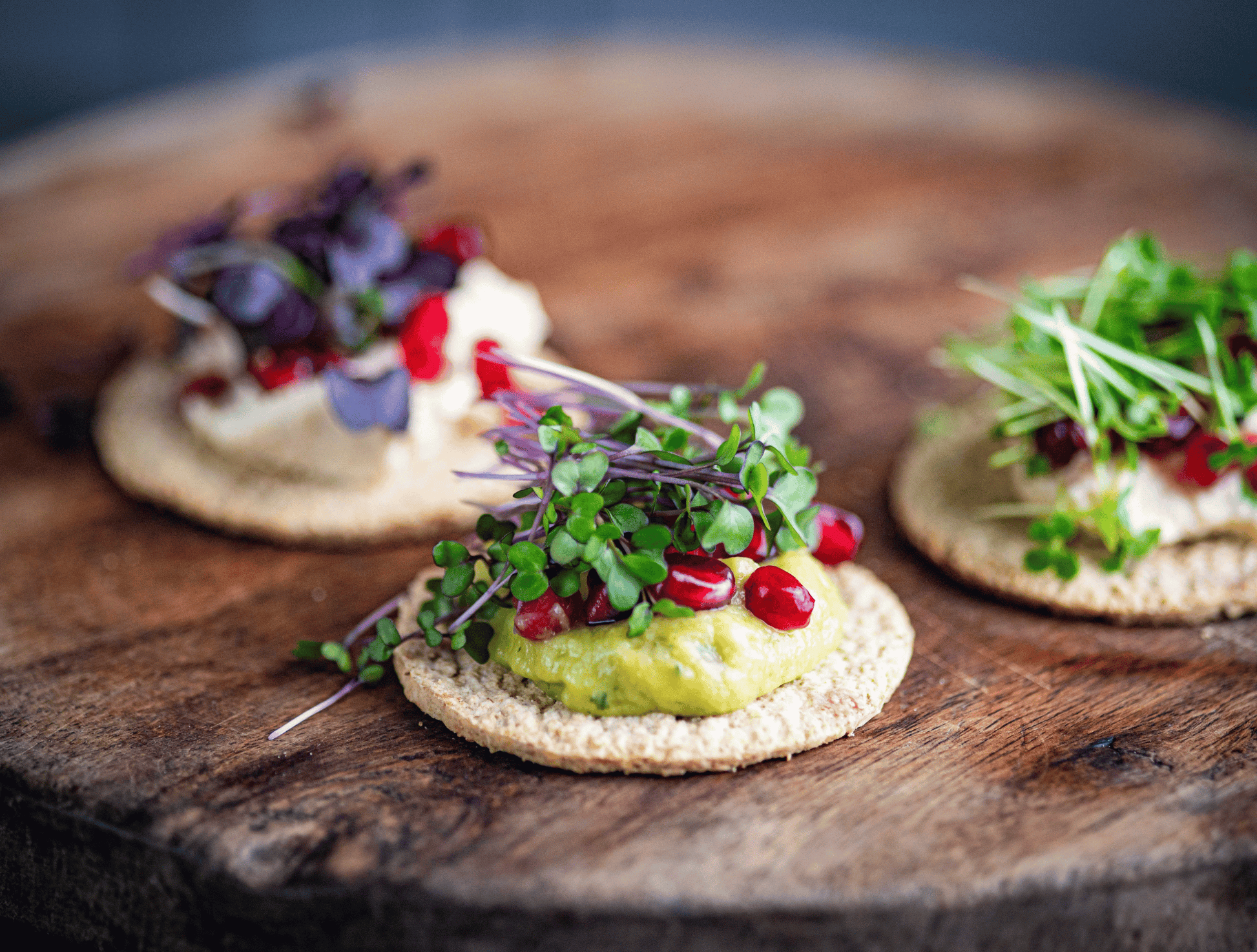 Crackers with Microgreens
