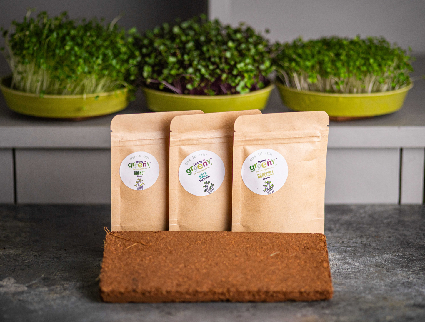 Organic Microgreen Seeds and coir