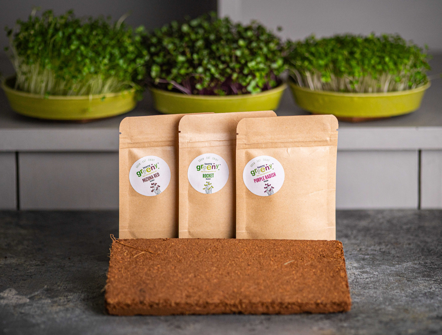 Organic Microgreen Seeds and organic coir