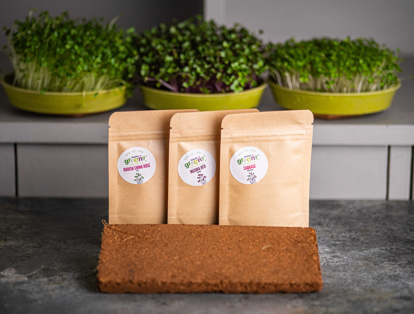 Organic Microgreen Seeds and coir