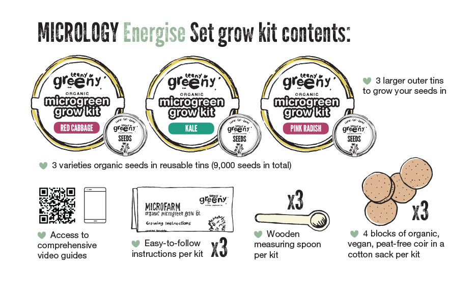 Teeny Greeny Organic Micrology Tin Kit Includes