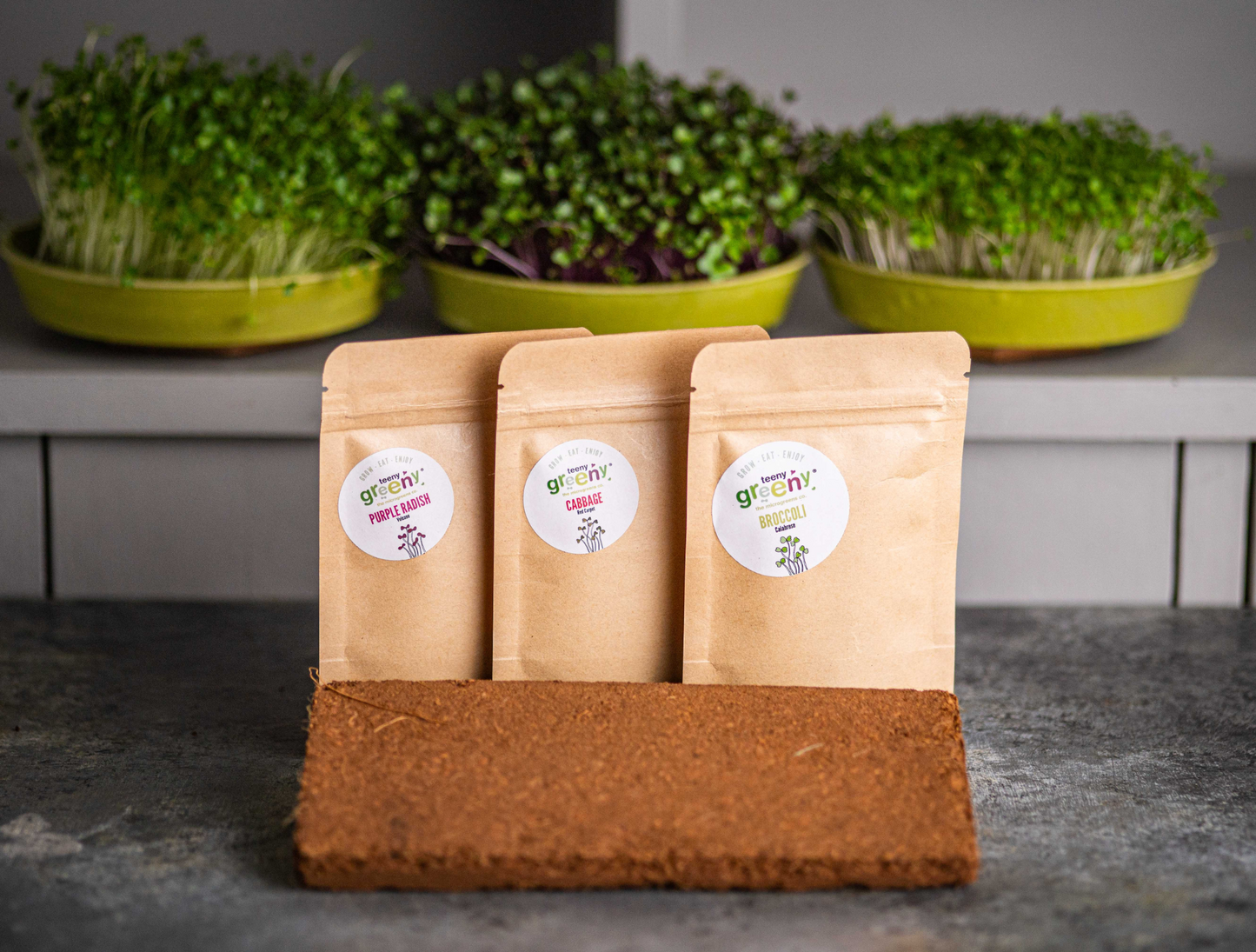 Organic Microgreen Seeds and Organic Coir
