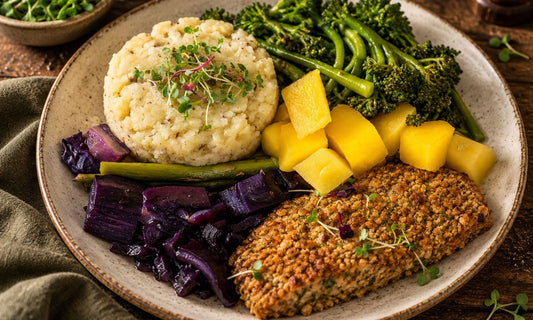 Cauliflower & Potato Mash with Cumin Butter  and Cabbage Microgreens
