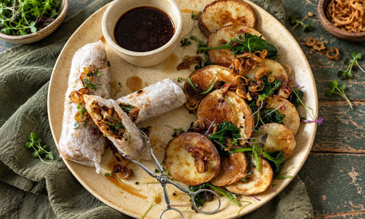 Tofu and Microgreen Rice Paper Spring Rolls