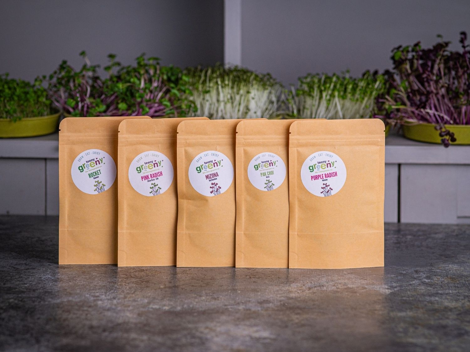 Organic microgreen seed set – big flavour by Teeny Greeny