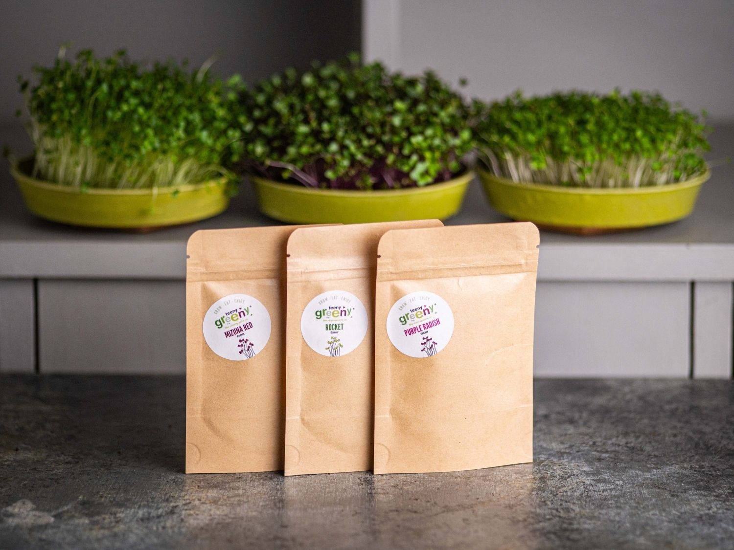 Intensity microgreen seed set with bold flavour varieties