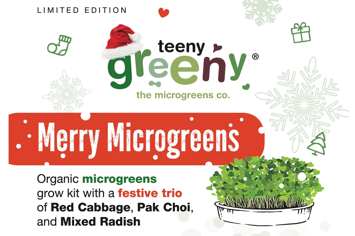 Merry Microgreens Organic Grow Kit (Christmas Special)