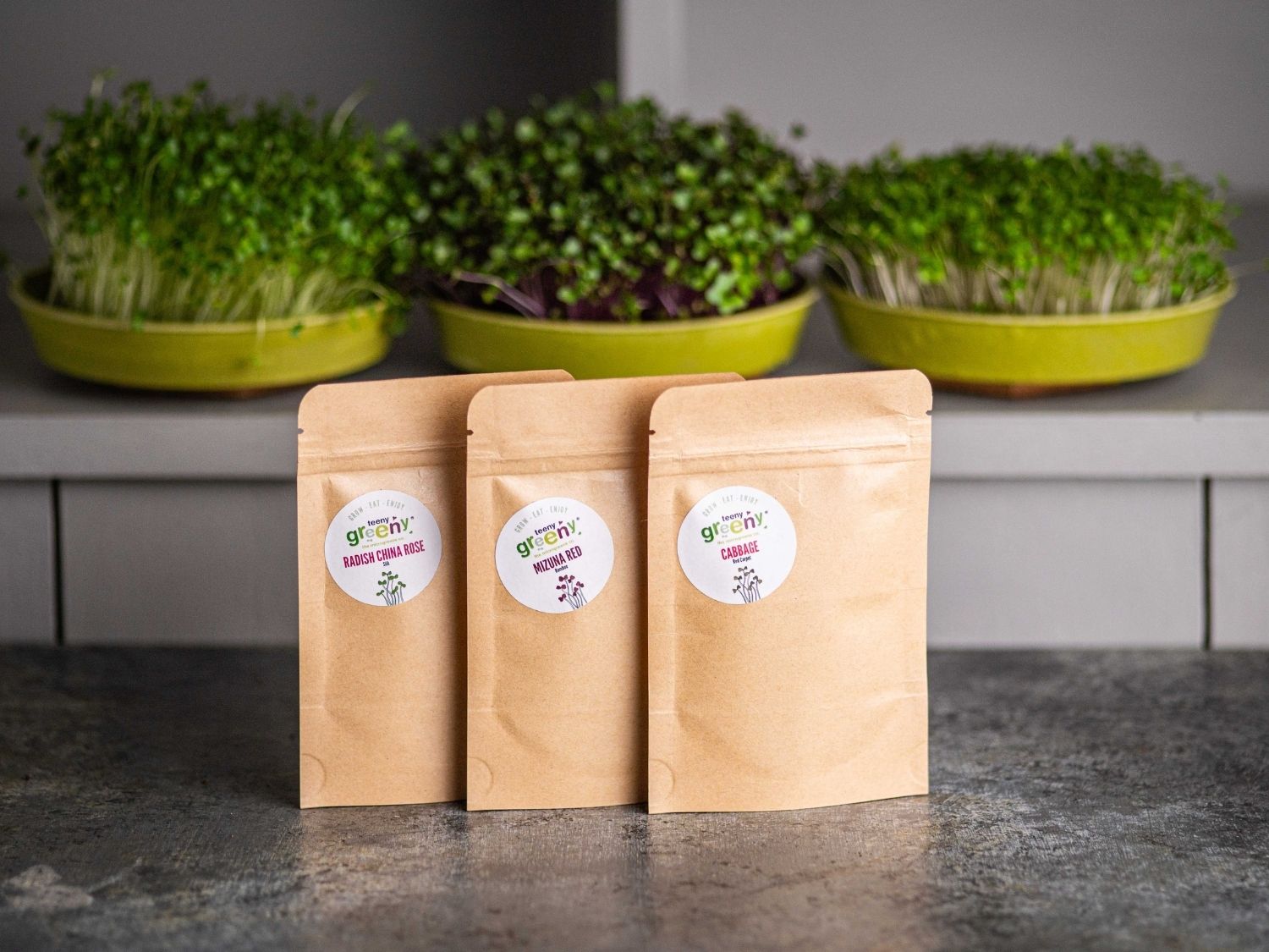 Power organic microgreen seed collection by teeny greeny