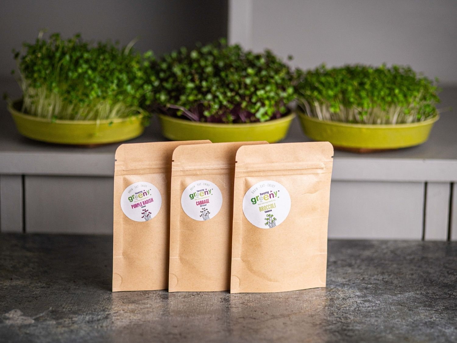 Vitality microgreen seed set for gut health by teeny greeny
