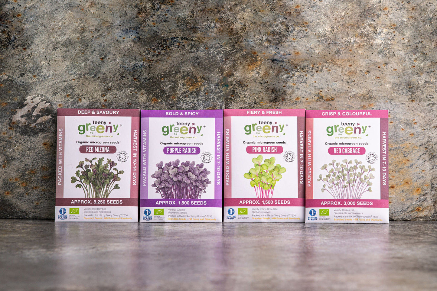 The Colourful Collection Organic Microgreens | 4 Seed Set