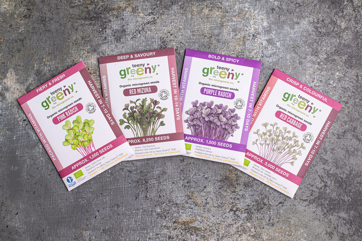 The Colourful Collection Organic Microgreens | 4 Seed Set