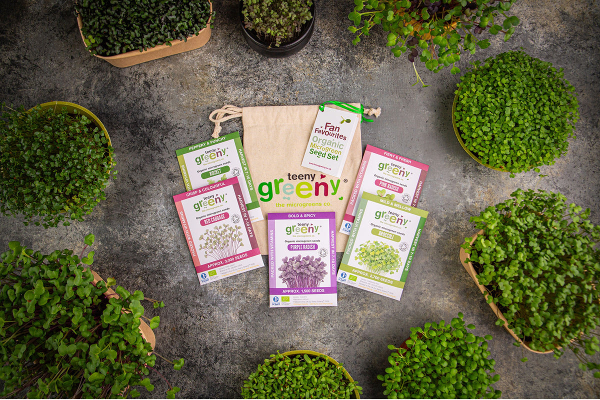 Fan Favourites Organic Microgreens | 5 Seed Set | Gift Edition