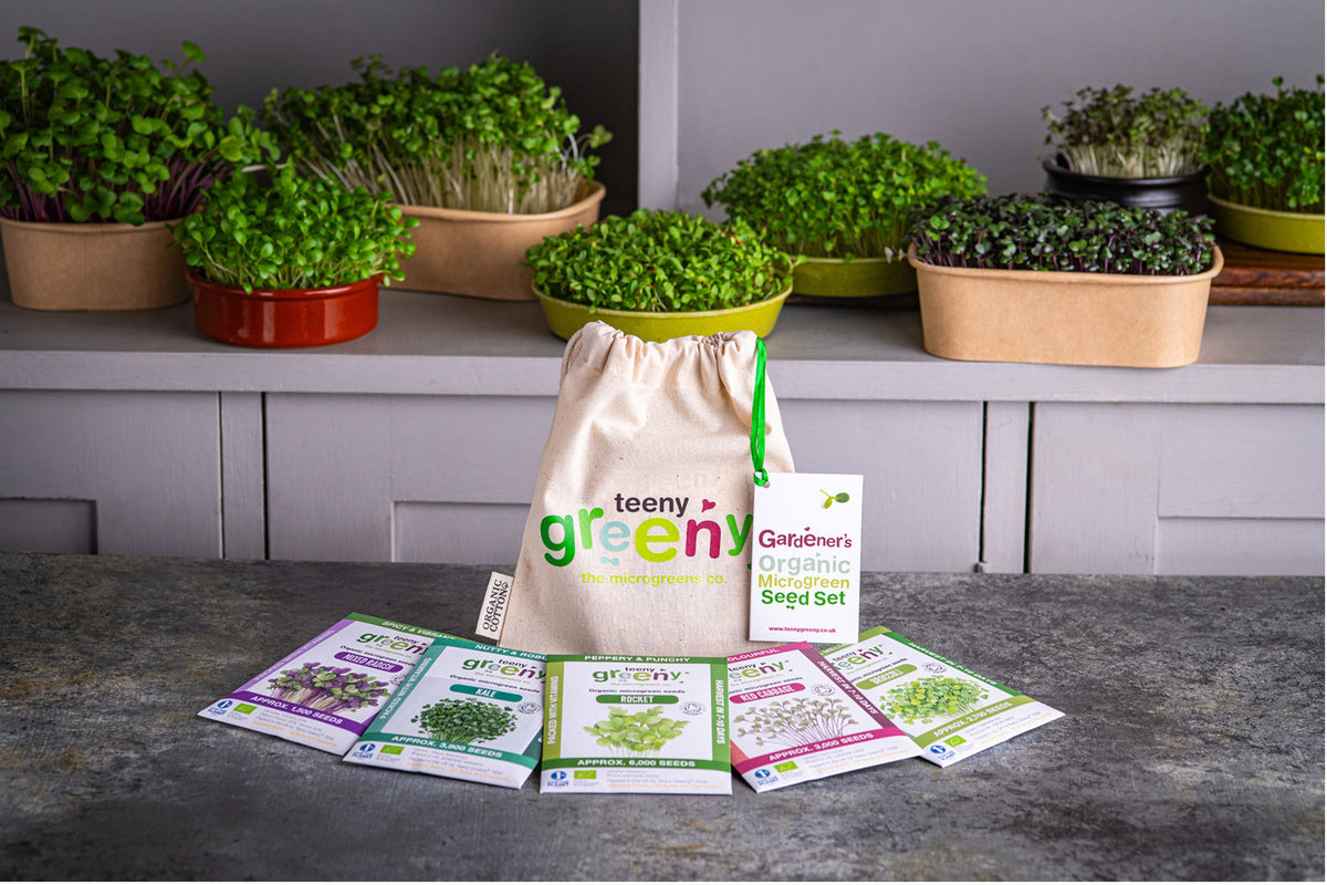 Gardener’s Organic Microgreens | 5 Seed Set | Gift Edition