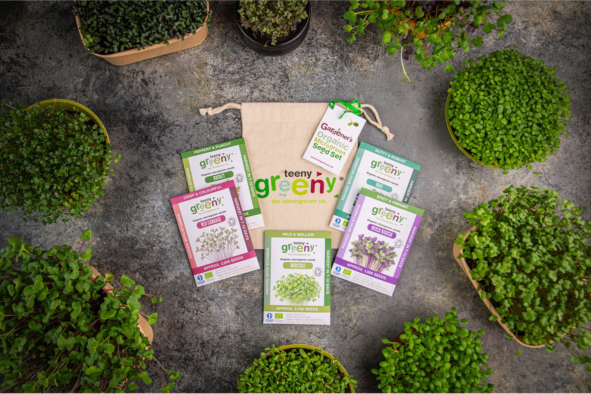 Gardener’s Organic Microgreens | 5 Seed Set | Gift Edition