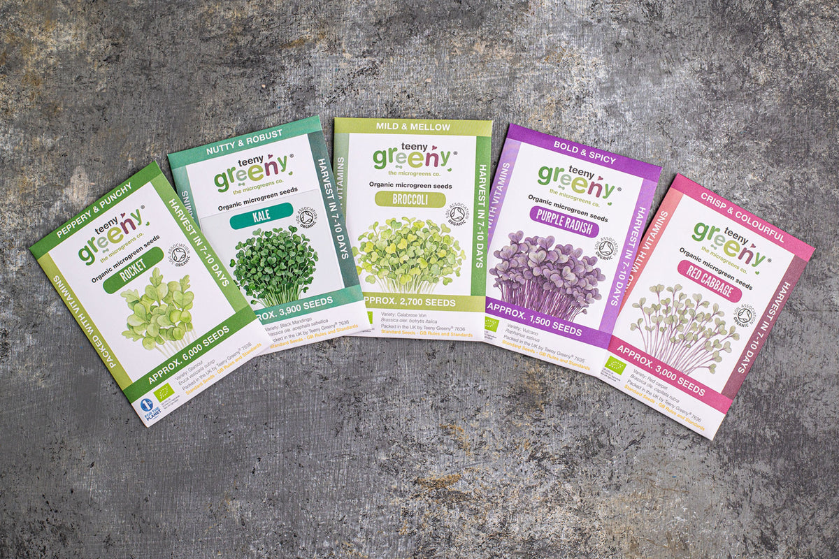 Health Nut's Organic Microgreens | 5 Seed Set