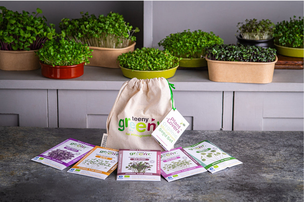 Plant Lovers Organic Microgreens | 5 Seed Set | Gift Edition