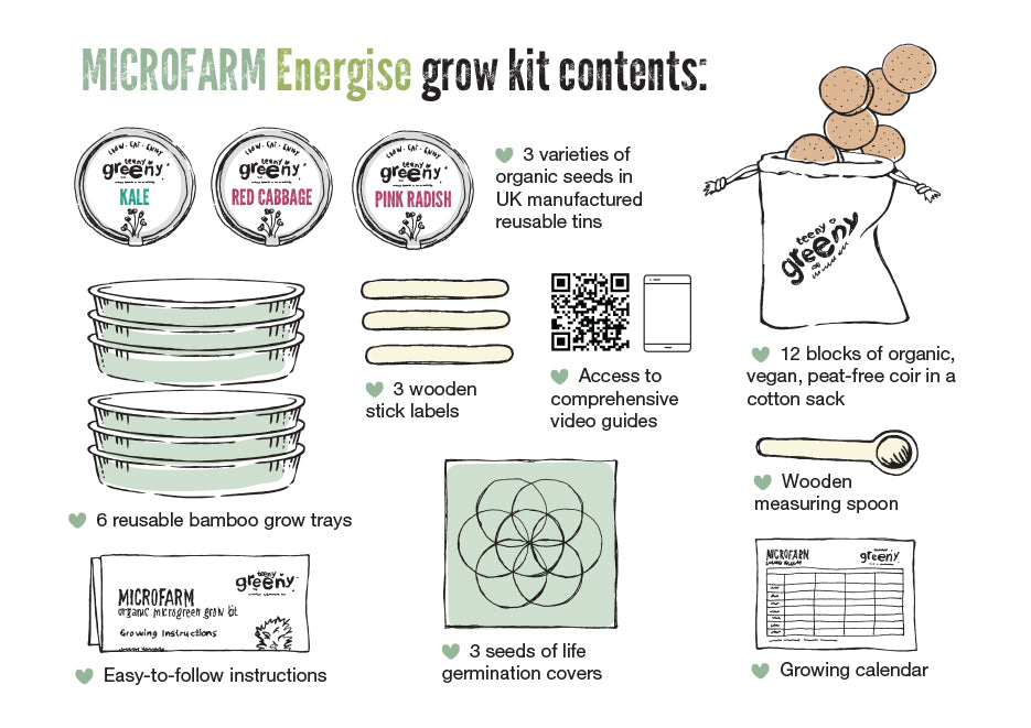 Microgreen Grow Kit Contents